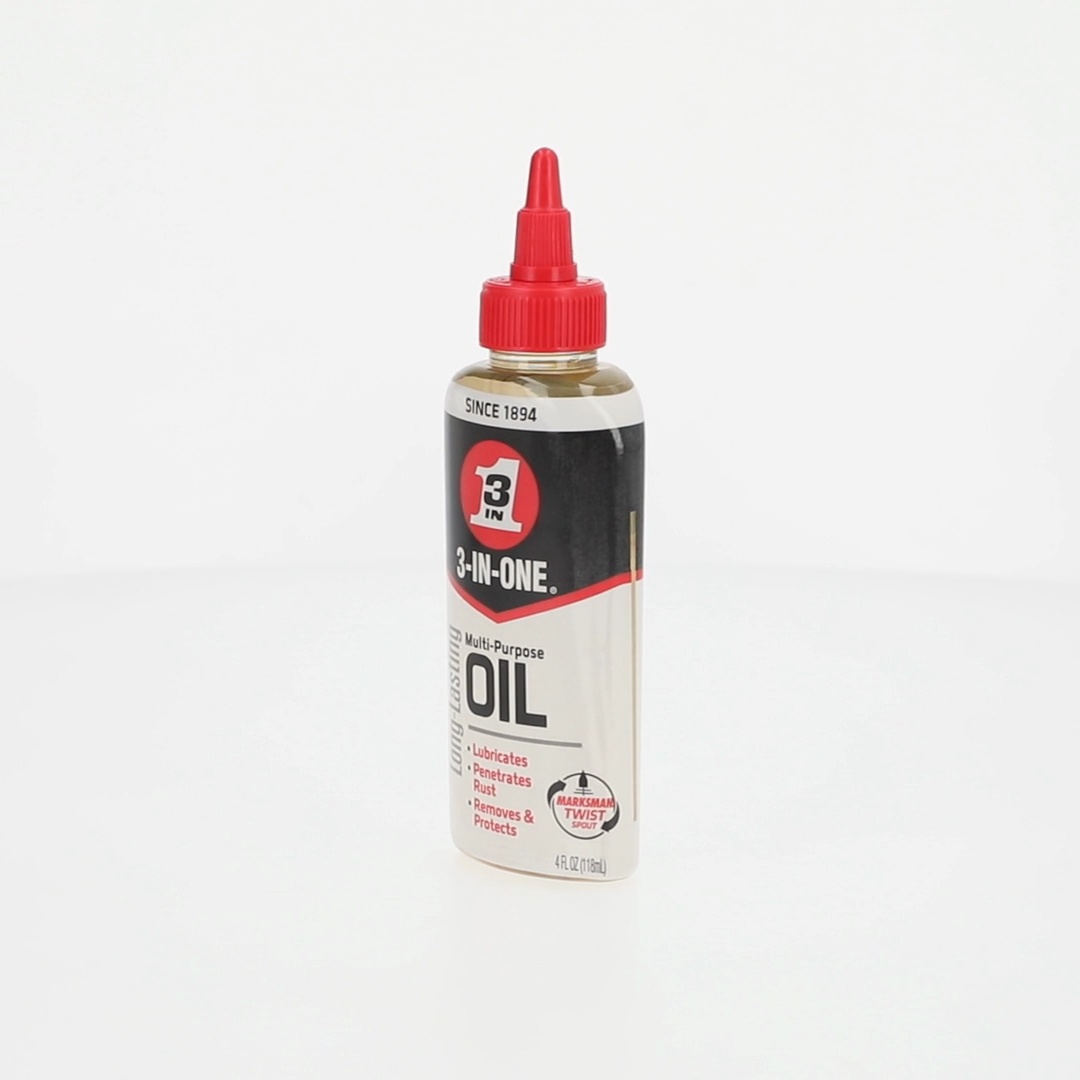 3-IN-ONE Multi-Purpose Oil with Marksman Spout 4 fl oz Lubricates