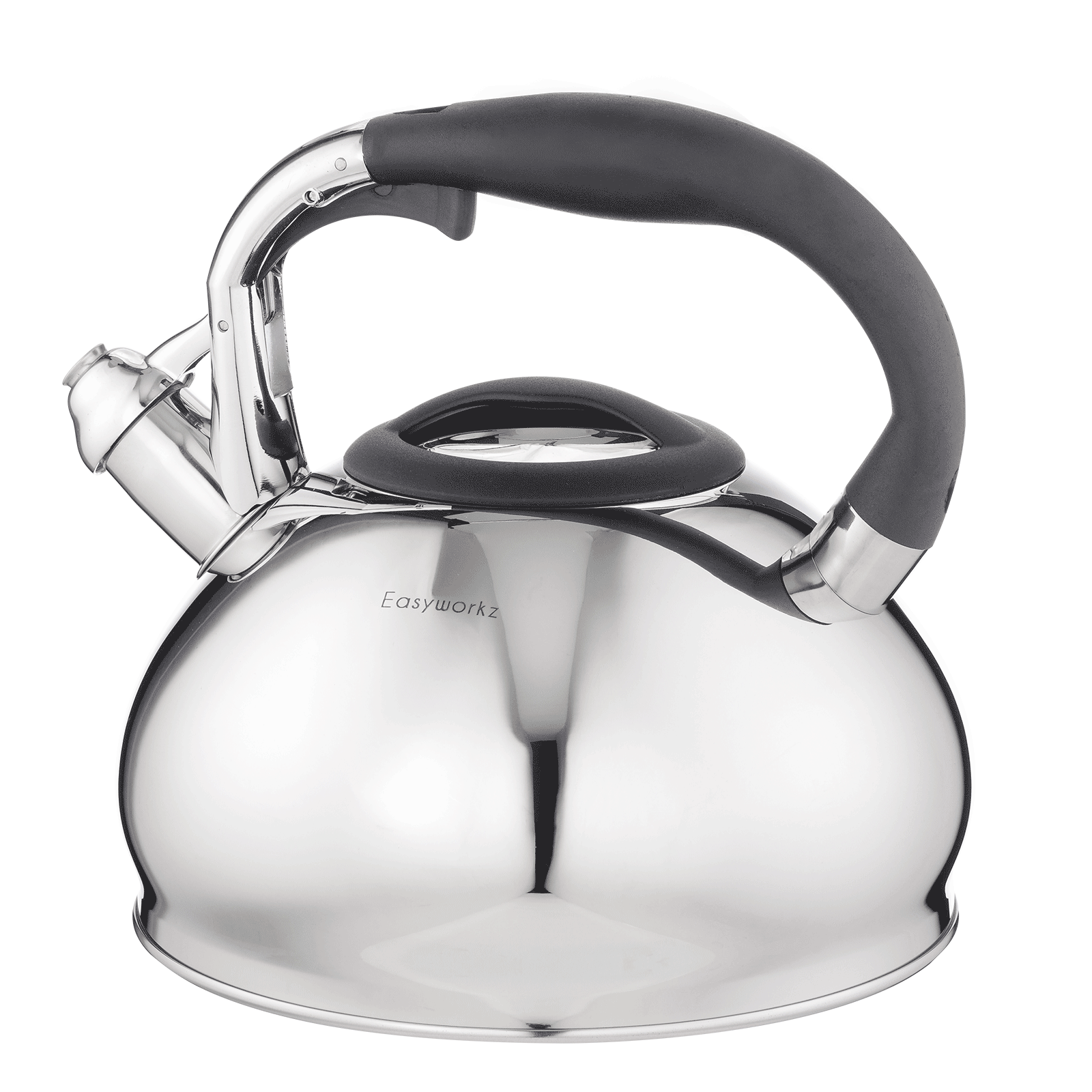 Easyworkz Whistling Stovetop Tea Kettle Food-Grade Stainless Steel Hot  Water Tea Pot, 2.65 Quart, Mirror Finish