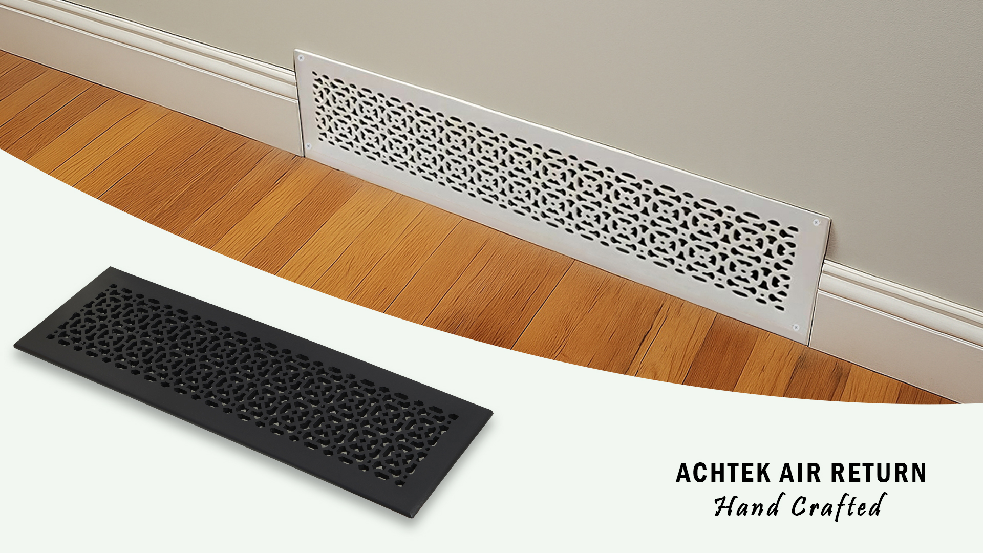 thumbnail video image 2 of Achtek AIR RETURN 20"x24" Duct Opening (Overall Size 22"x26") | Heavy Cast Aluminum Air Grille HVAC Duct || Powder Coated, 2 of 11