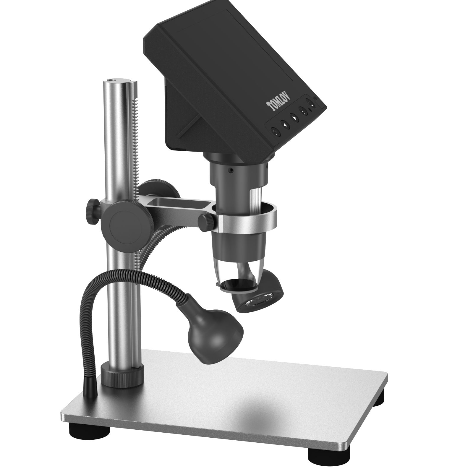DM4 Coin Microscope 1000X with 4.3 Screen, 720P LCD Microscope with Metal  Stand