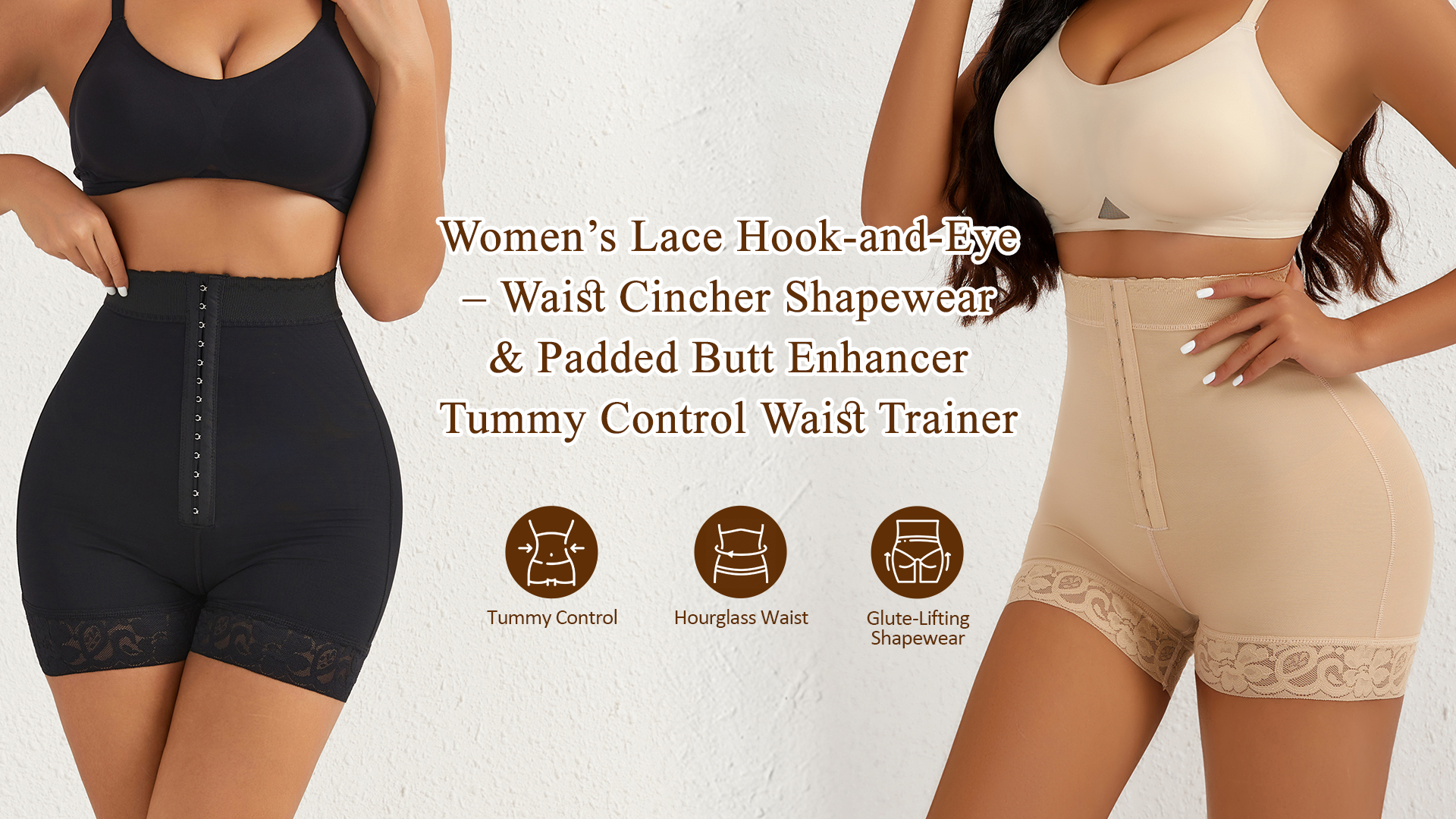 thumbnail video image 2 of FEOYA Tummy Control Shapewear Shorts for Women Slimming Body Shaper Ladies High Waisted Butt Lifting Panties Faja Colombianas Moldeadoras M, 2 of 7