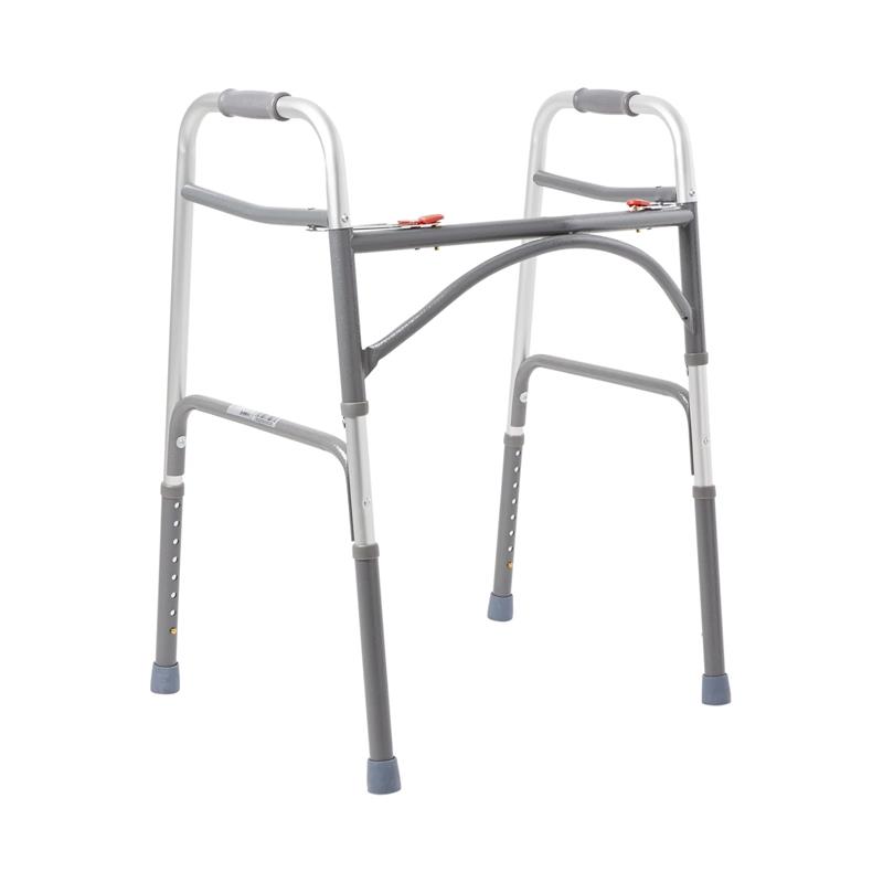 thumbnail video image 2 of McKesson Bariatric Steel Folding Walker, Adjustable Height, 500 lbs Capacity, 1 Ct, 2 of 8