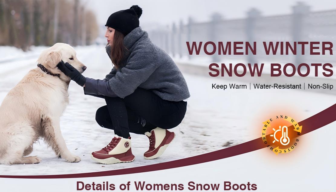 thumbnail video image 2 of ZUTY Winter Sneakers for Women Chunky Platform Warm Comfortable Suede Round Toe Casual Snow Walking Shoes Red 6, 2 of 7