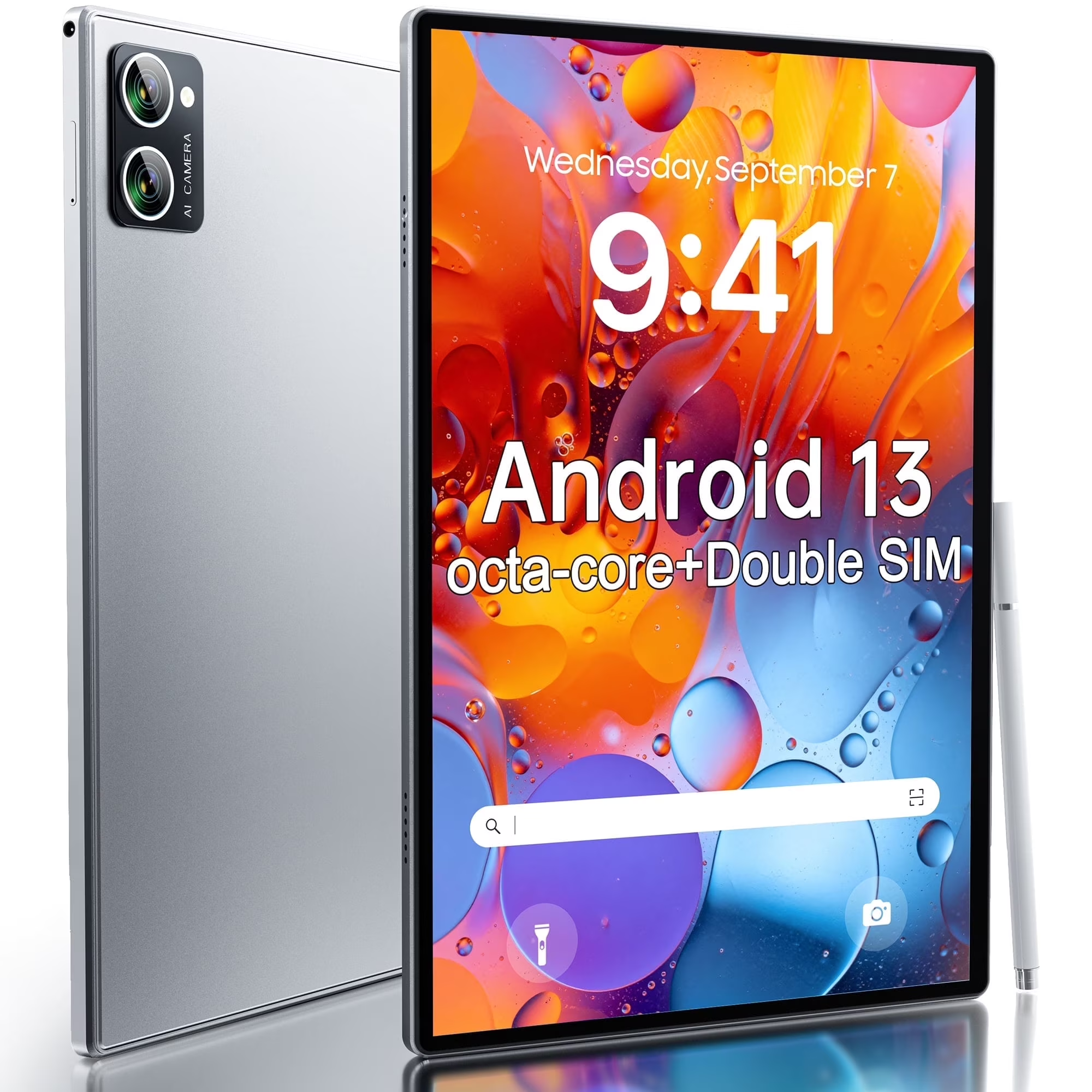 thumbnail video image 2 of VEAT00L Tablet,Android 13 Tablet 10.1 Inch,Octa-Core 5G WiFi,4G Cellular,10GB(6+4) RAM,64GB ROM,1TB Expand,Widevine L1,6000mAh,Bluetooth 5.4, 13MP+5MP Dual Camera,Face ID,Slim Lightweight,Metal Body, 2 of 9