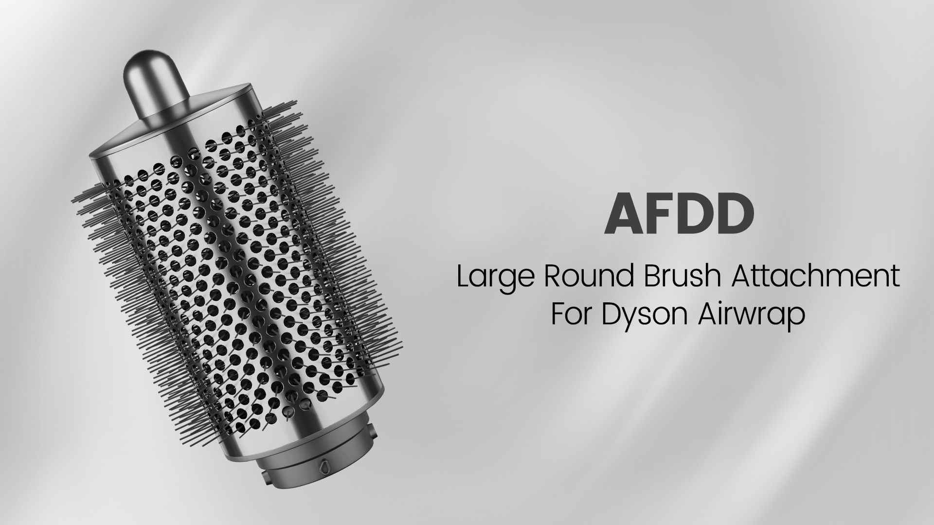 thumbnail video image 2 of AFDD Large Round Volumizing Brush Compatible with Dyson Airwrap Fluff up and Volumize for Styling Hair Brush Attachment, 2 of 8
