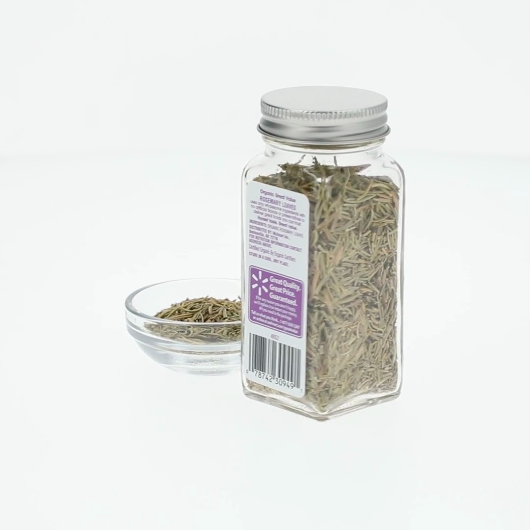 Great Value Organic Rosemary Leaves 0.85 oz USDA Certified Organic