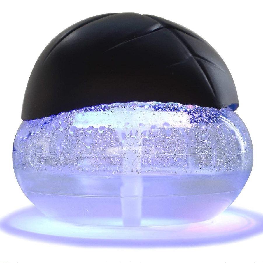 thumbnail video image 2 of Air Freshener（Black） - for Home, Bedroom, Office and Warehouse - Essential Oil Aroma Diffuser with LED Color Night Light and Soothing Water Flow Sound - for Pets and Smokers., 2 of 7