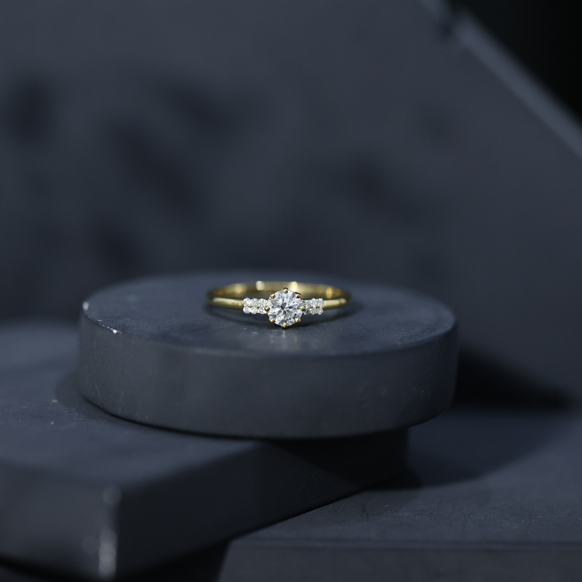 thumbnail video image 2 of Rosec Jewels Lab Grown Diamond Promise Engagement Ring (5 mm, EF-VS Quality) - Ready to Gift, 18K Yellow Gold, US 4.50, 2 of 9