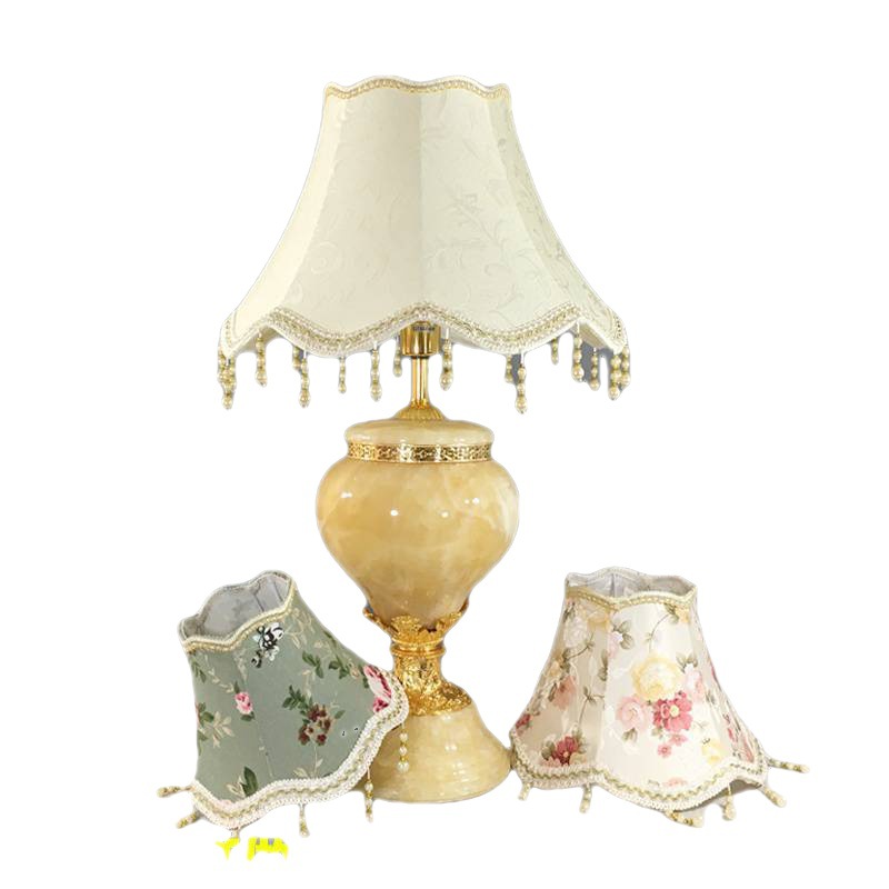 thumbnail video image 2 of Kingtowag Linen Pendant Lamp Shade, E27 Bulb Cover, European Linen Drum Lamp Shade - E27 Bulb Compatible Farmhouse Pendant Cover with Rose Embroidery, Living Room Accent Lighting, 2 of 10