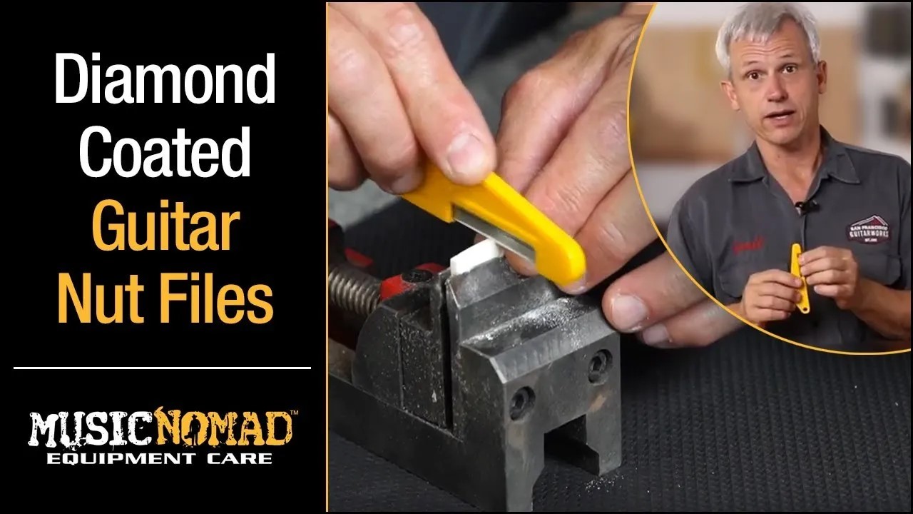 thumbnail video image 2 of MusicNomad MN676 16 pc. Diamond Coated Guitar Nut Slotting Files Complete Shop Set, 2 of 7