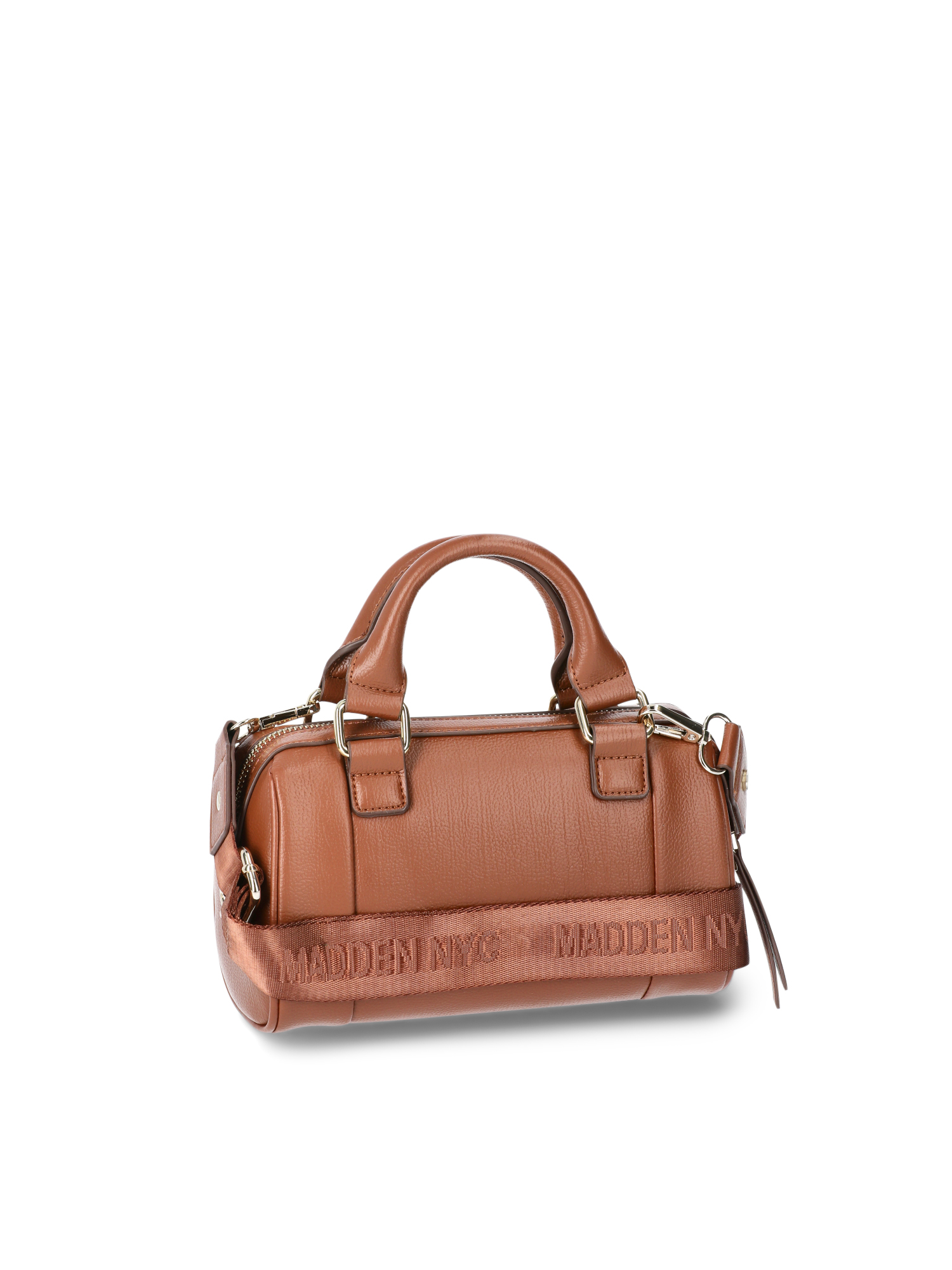 Madden NYC Women's Multi Zipper Barrel Bag, Cognac - Walmart.com