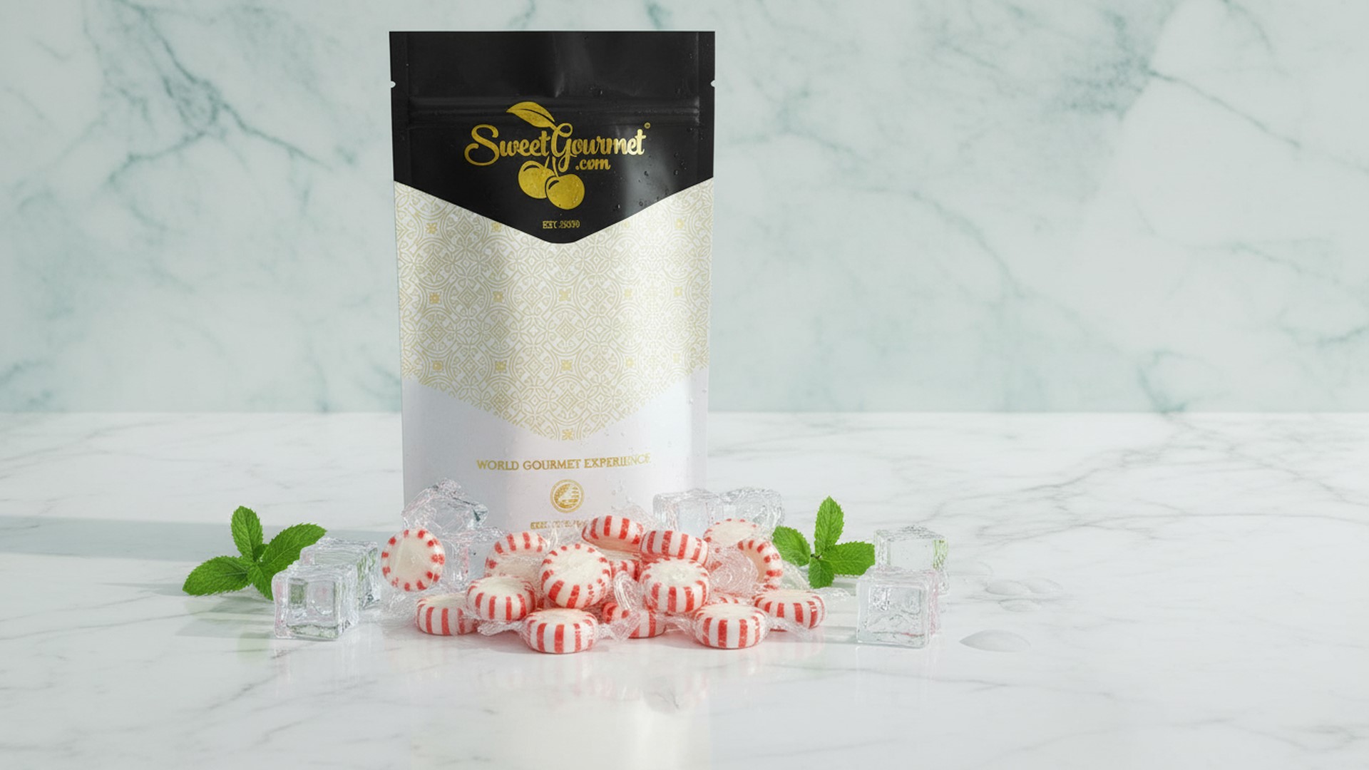 thumbnail video image 2 of SweetGourmet Red & White Peppermint Starlights | White Center  Arcor Bulk  Mints | 5 Pounds, 2 of 8