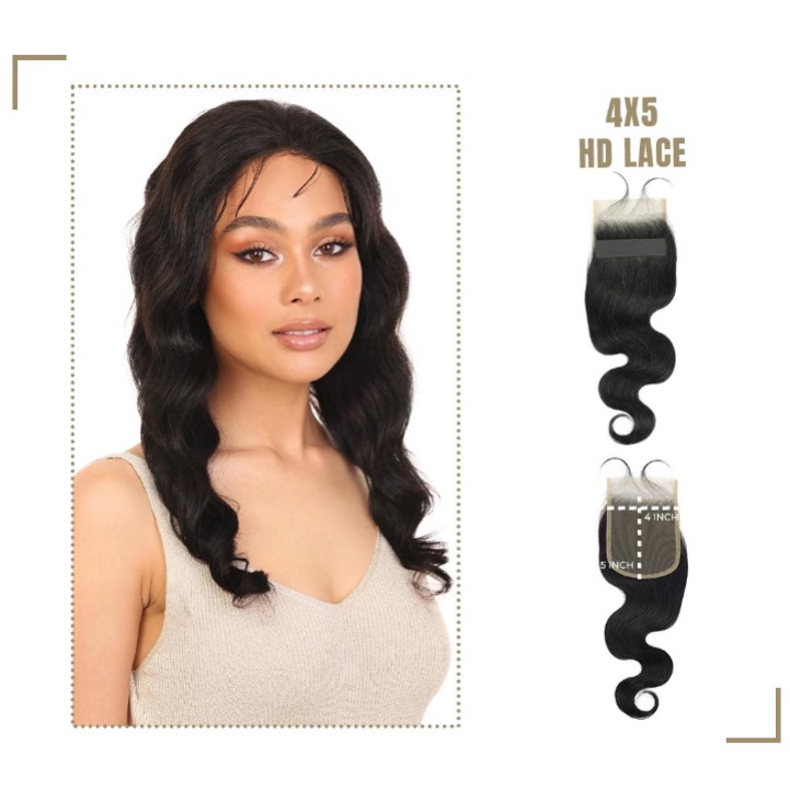 thumbnail video image 2 of LUXLUXE Lina 4X5" HD Lace Closure Multiple Length Options, 2 of 3