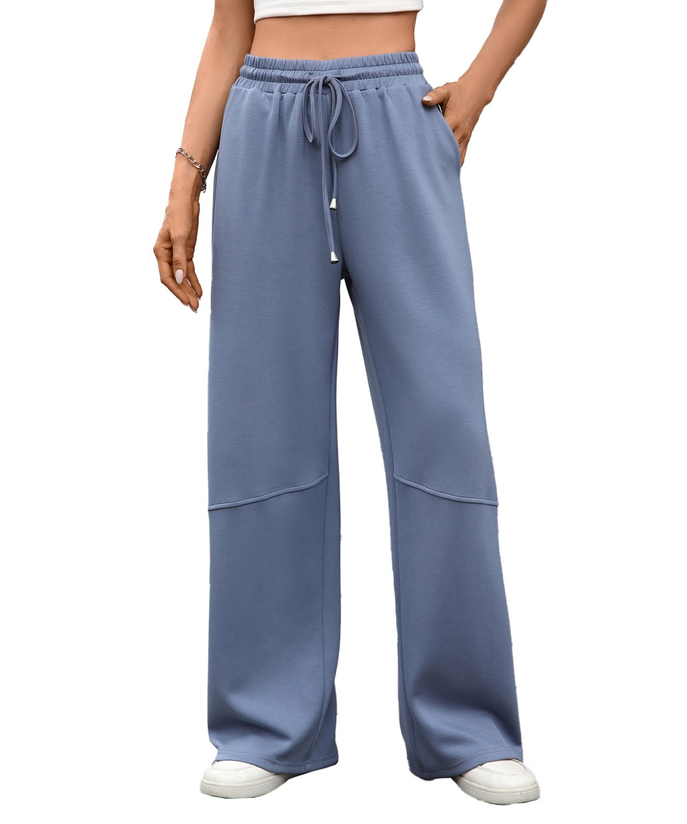 thumbnail video image 2 of NJWS Womens High Waisted drawstring Sweatpants Wide Leg Baggy Lounge Jogger Pants With Pockets, 2 of 8
