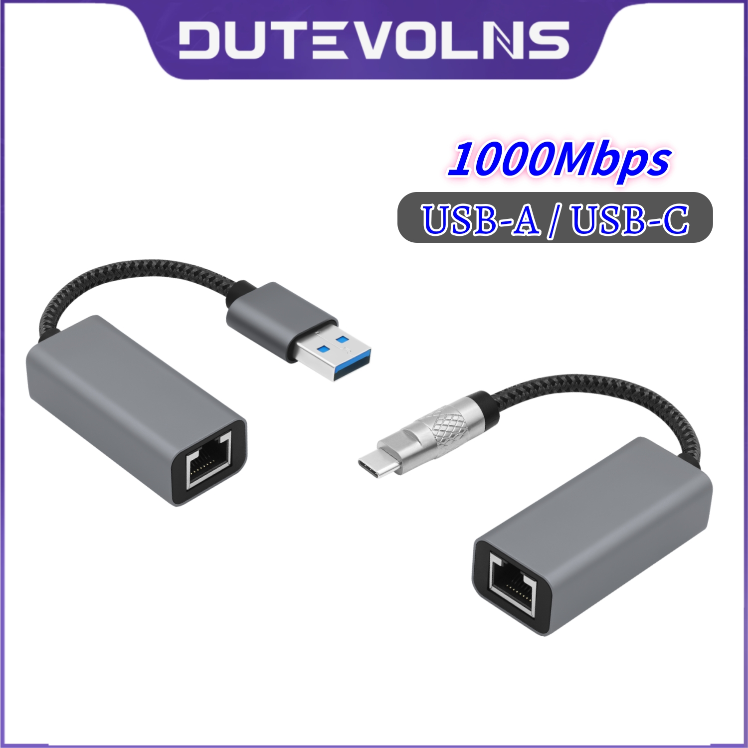 thumbnail video image 2 of USB to Ethernet Adapter, 1000Mbps Plug and Play Ethernet Adapter with USB 3.0, Driver Free, RJ45 LAN Network Dongle Compatible with Switch, Laptop, PC, MacBook, Windows, 2 of 8