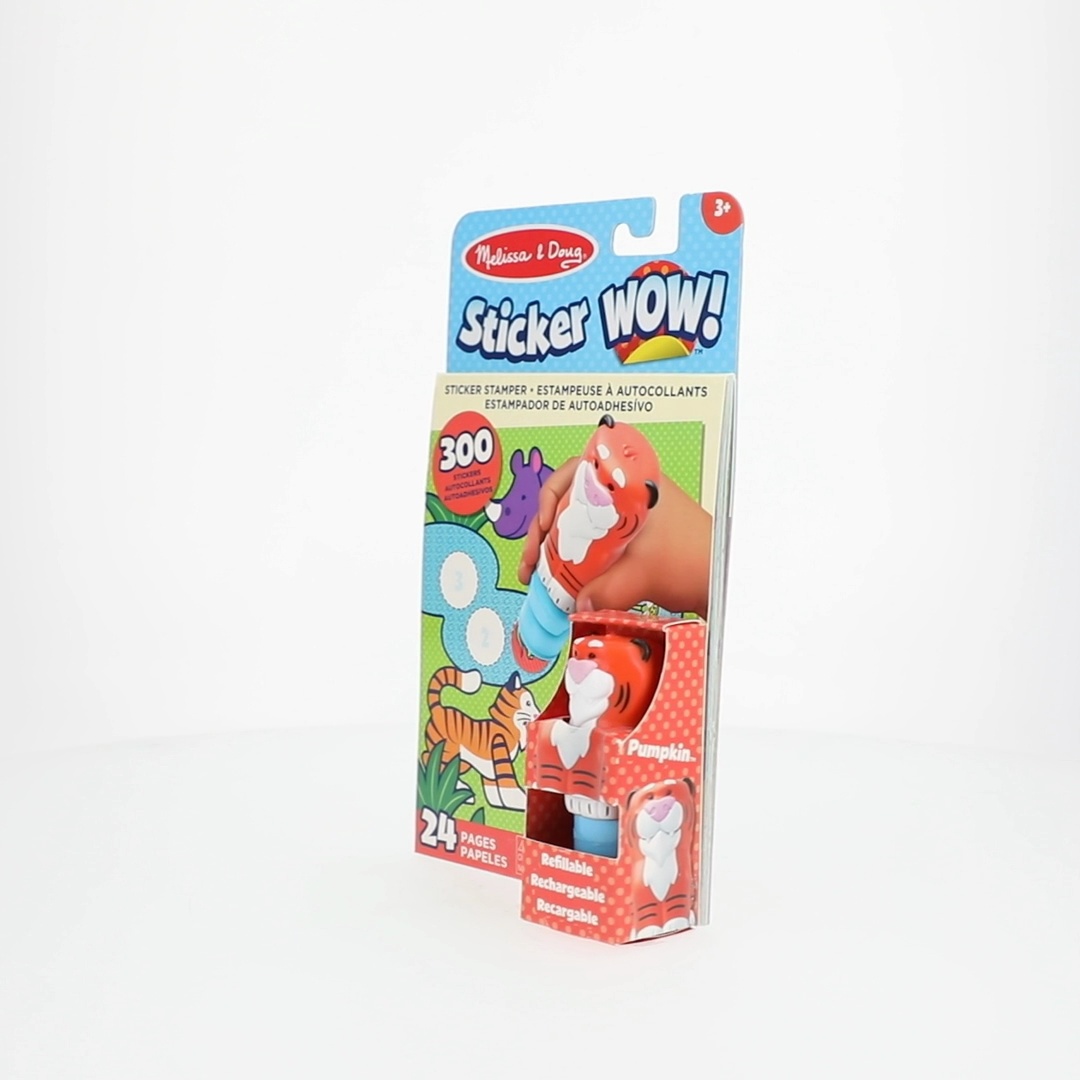 Melissa & Doug Sticker WOW – Bloc D’activités 24 Pages Et Estampeuse à Autocollants Lapin – 300 Autocollants – Jeu Créatif Et Voyage Dès 3 Ans