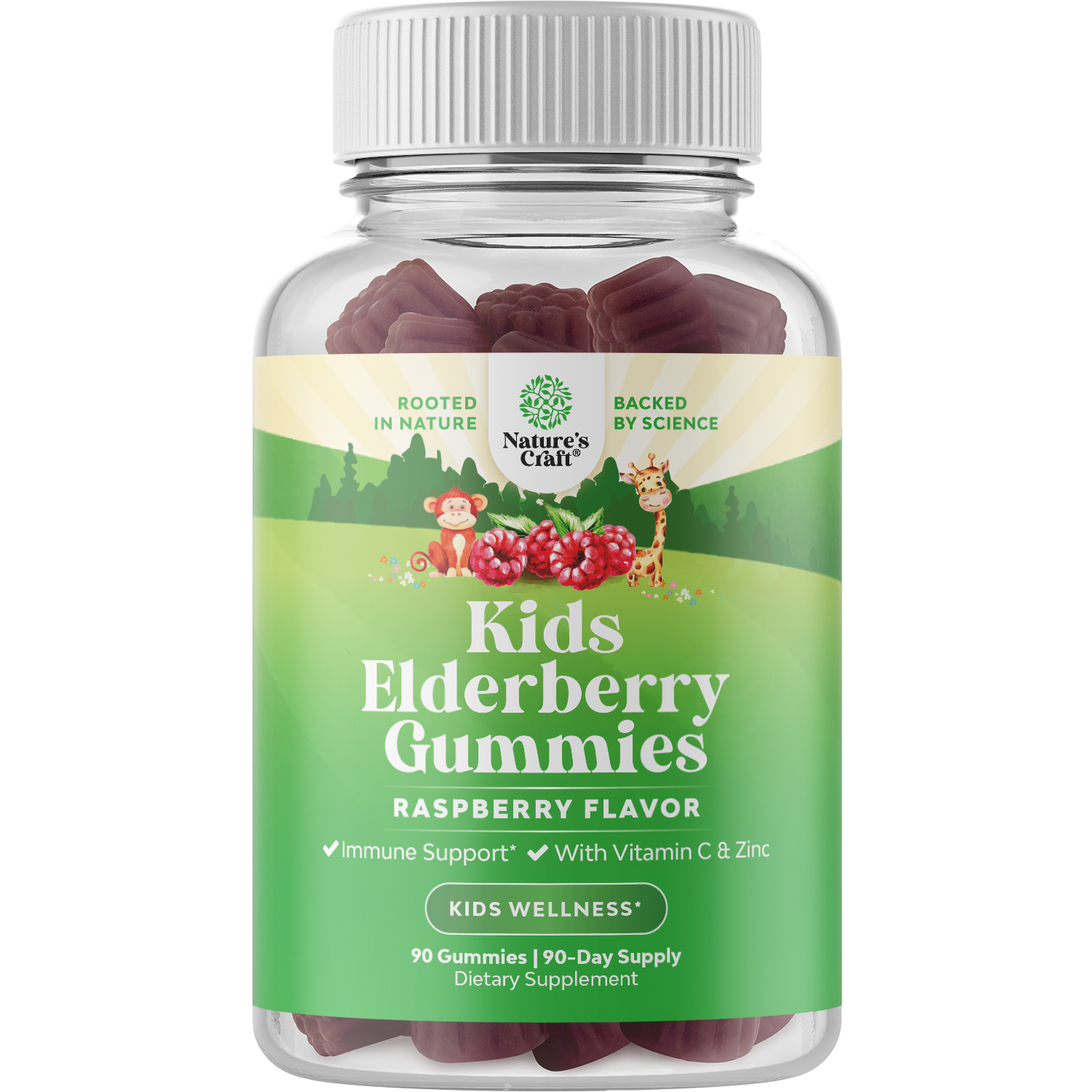 thumbnail video image 2 of Natures Craft Kids Elderberry Gummies with Zinc and Vitamin C, Immune Support Supplement, 90 Count, 2 of 11