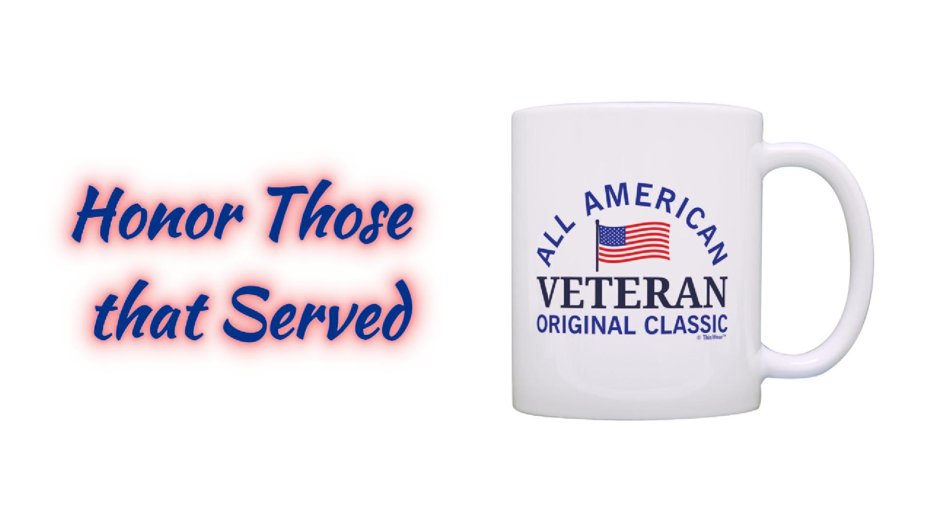 thumbnail video image 2 of Veteran's Day Gift All American Veteran Original Classic 11oz Ceramic Coffee Mug, 2 of 8