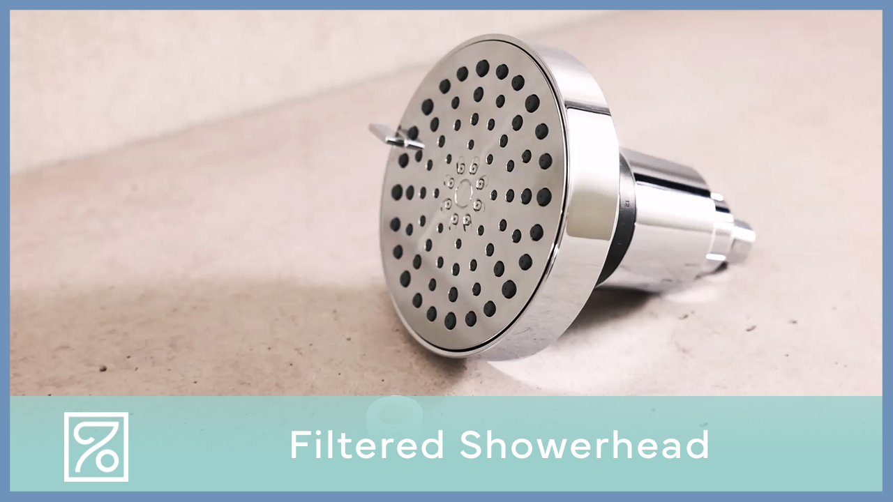 thumbnail video image 2 of Seventy 4-Setting Filtered Showerhead in Chrome (12155), 2 of 10