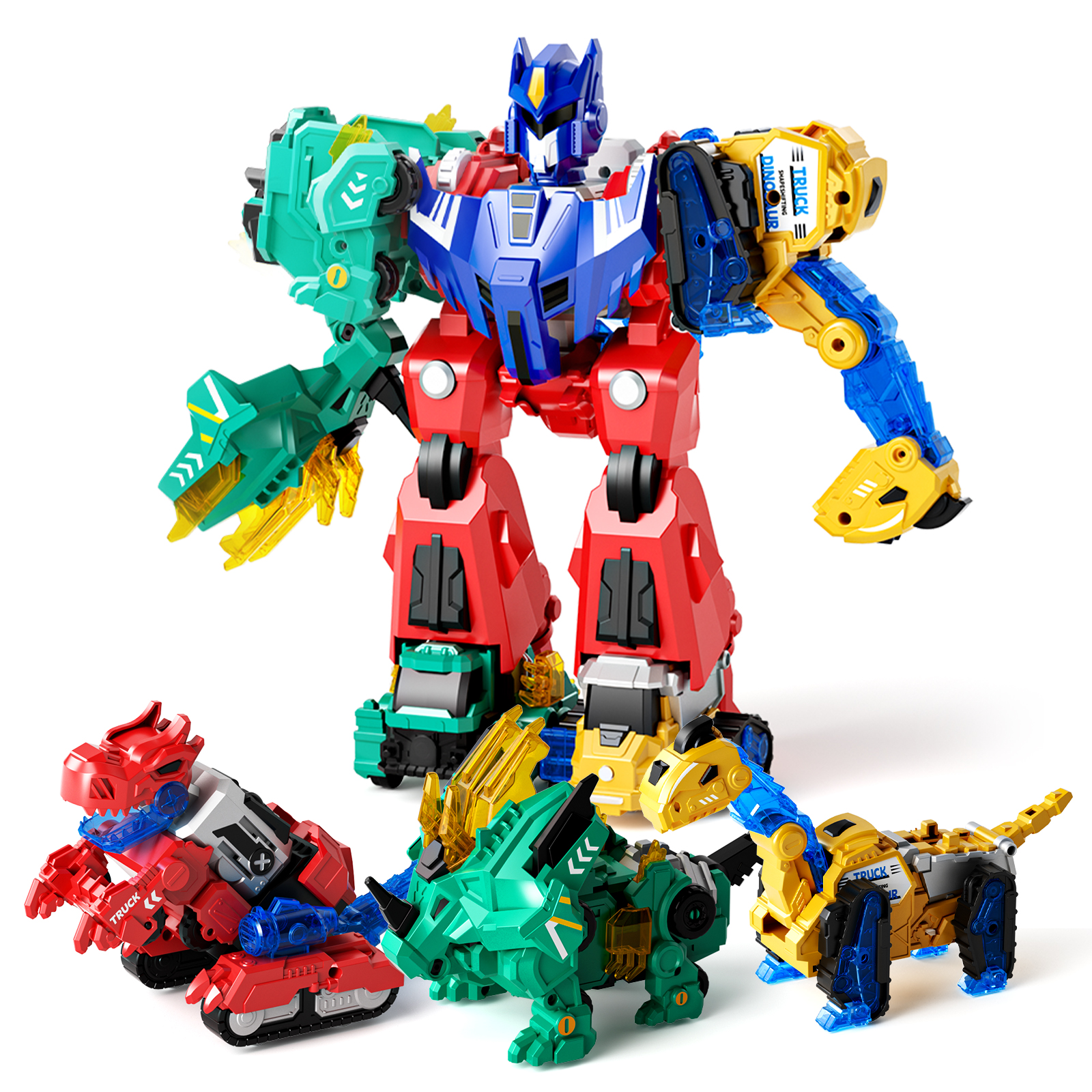 thumbnail video image 2 of Dimoarch Magnetic Dinosaur Transforming Robot Toys for Boys Girls Age 3 4 5 6 7 8, 6-in-1 Dino Construction Trucks for Kids, Magnetic Car Toys, STEM Educational Building Toys Birthday Gift, 2 of 11