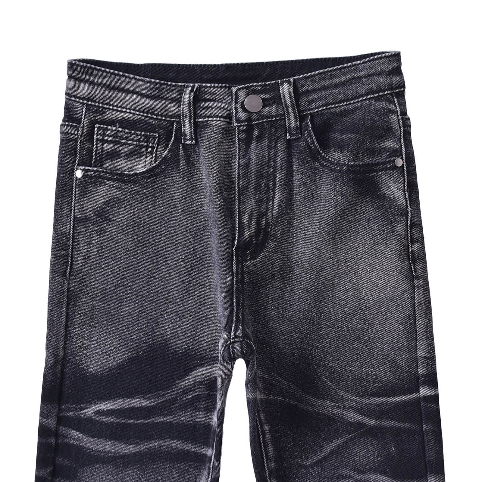 thumbnail video image 2 of WMQPNNS Boy's Ripped Jeans Straight Fit Pants Boys Denim Pants 2t Distressed Fashion Denim Pants Stretch Fashion Jeans Pants Casual Streetwear(Size 11-12 Years, C-Black), 2 of 10