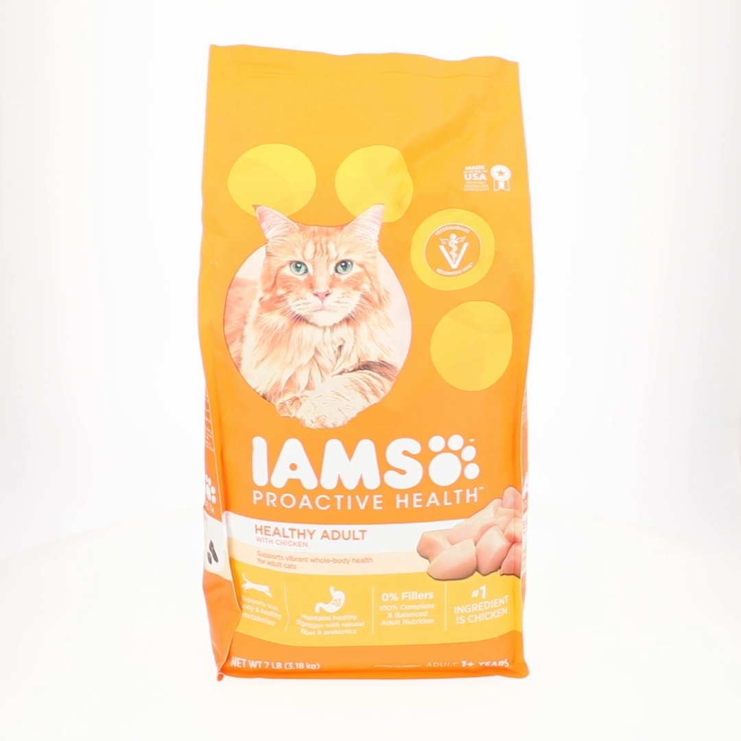 IAMS, Dry Cat Food, 7 Lb Bag, Chicken Recipe with Real Chicken
