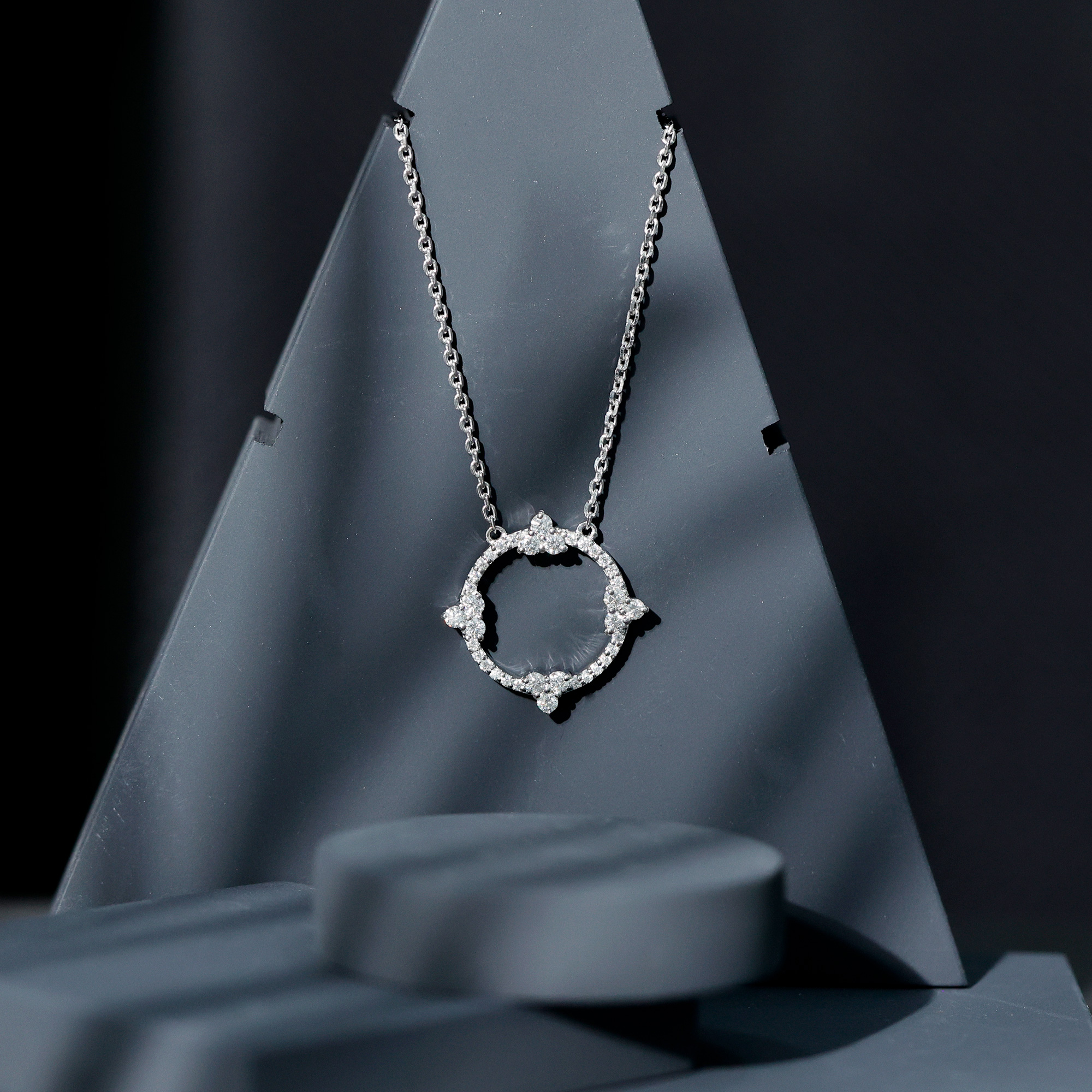 thumbnail video image 2 of Rosec Jewels - Lab Diamond Eternity Necklace - EF-VS Grade Diamond Circle Necklace - Ready to Gift for Anniversary, 14K Yellow Gold, 2 of 8