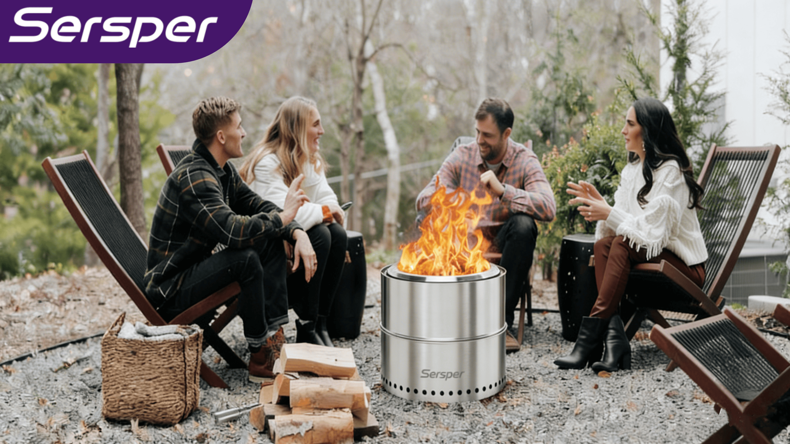 thumbnail video image 2 of Waykar 19 inch Smokeless Fire Pit for Outside, Portable Collapsible Stainless Steel Firepit with Poker and Carry Bag for Backyard, Patio, Garden, Picnic, Bonfire, 2 of 9
