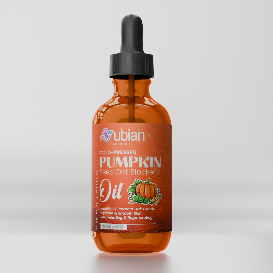 thumbnail video image 2 of Nubian Nutrified Organic Cold Pressed Pumpkin Seed Oil Hair and Scalp Oil, 30 ml Bottles, 2 Pack, 2 of 9