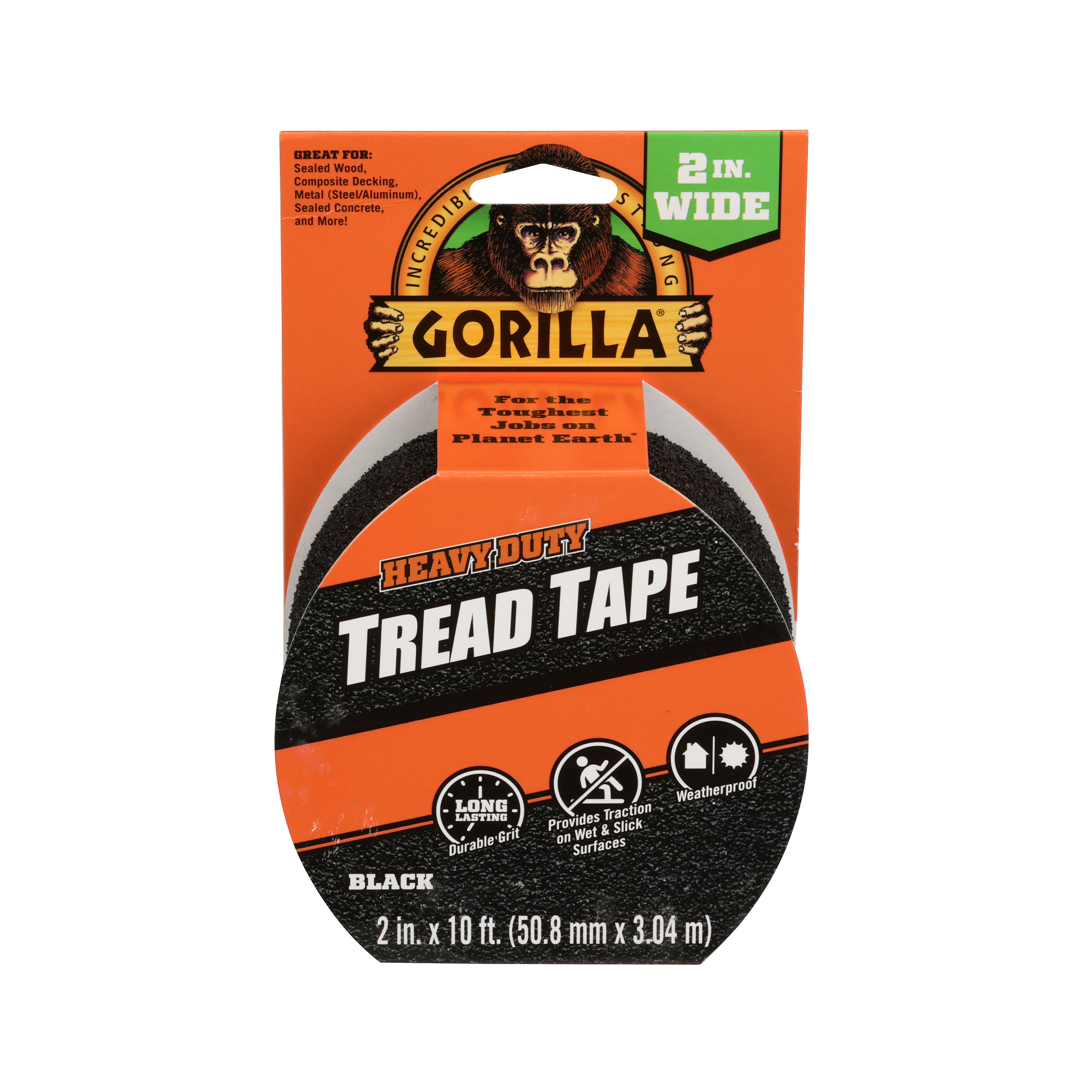 Gorilla Anti-Slip Tread Tape 2 x 10' Black