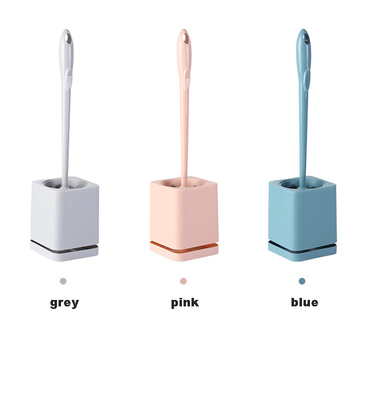 thumbnail video image 2 of Toilet Cleaning Brush Creative Double-Sided Plastic Long Handle Wall-Mounted Toilet Brush Three Colors to Choose from, 2 of 15