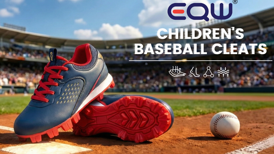 thumbnail video image 2 of EQW Youth Baseball Cleats, Rubber Molded Lace Up Softball Shoes for Boys Girls, 2 of 8