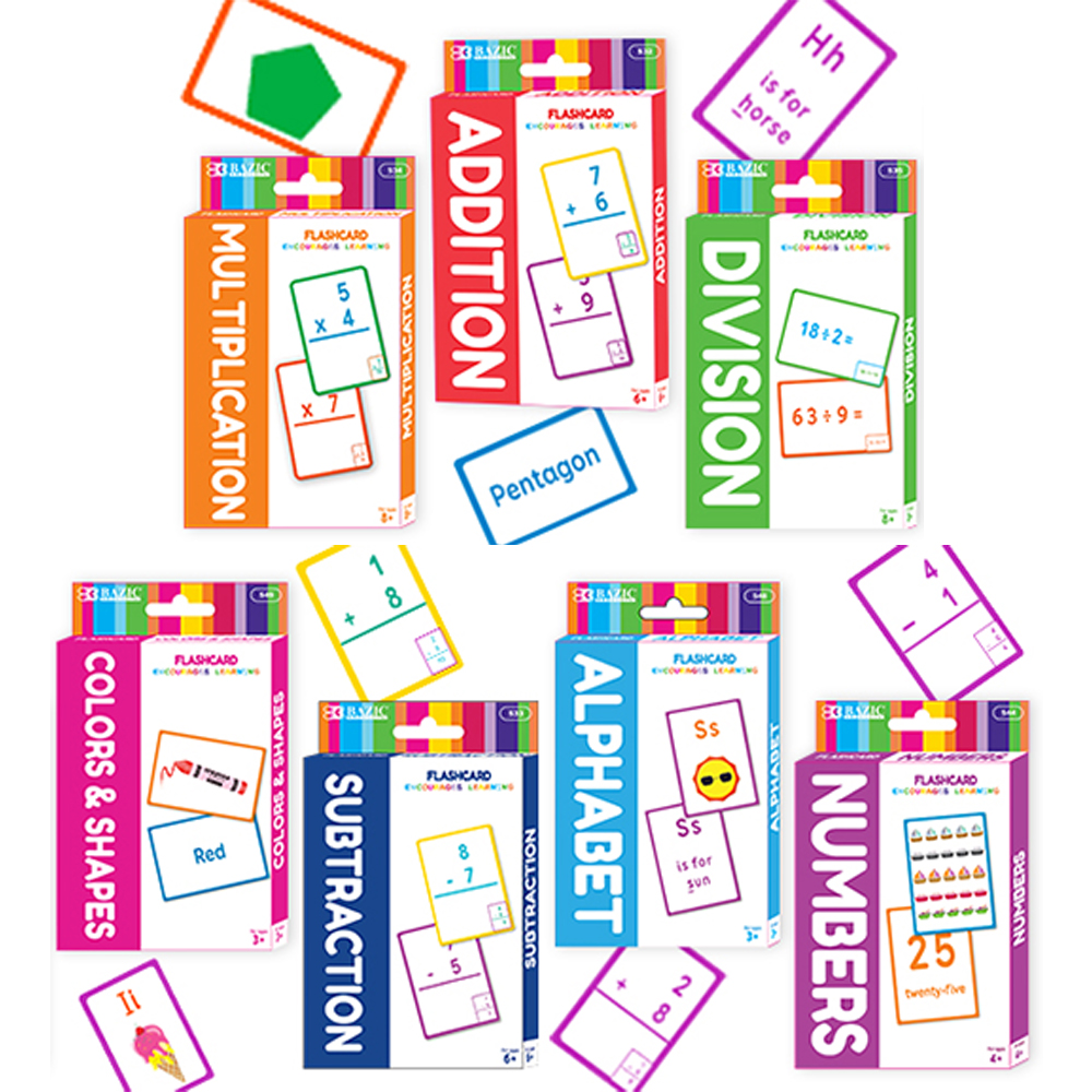 thumbnail video image 2 of BAZIC Multiplication Flash Cards, Numbers Math Flashcards (36/Pack), 1-Pack, 2 of 8