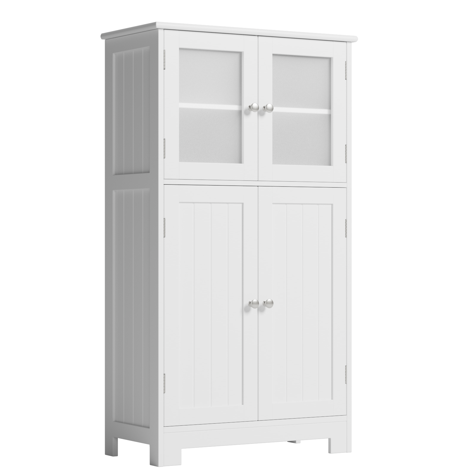 Nestfair 23.6 in. W Bathroom Floor Storage Cabinet with Adjustable Shelf in  White LW40914886 - The Home Depot