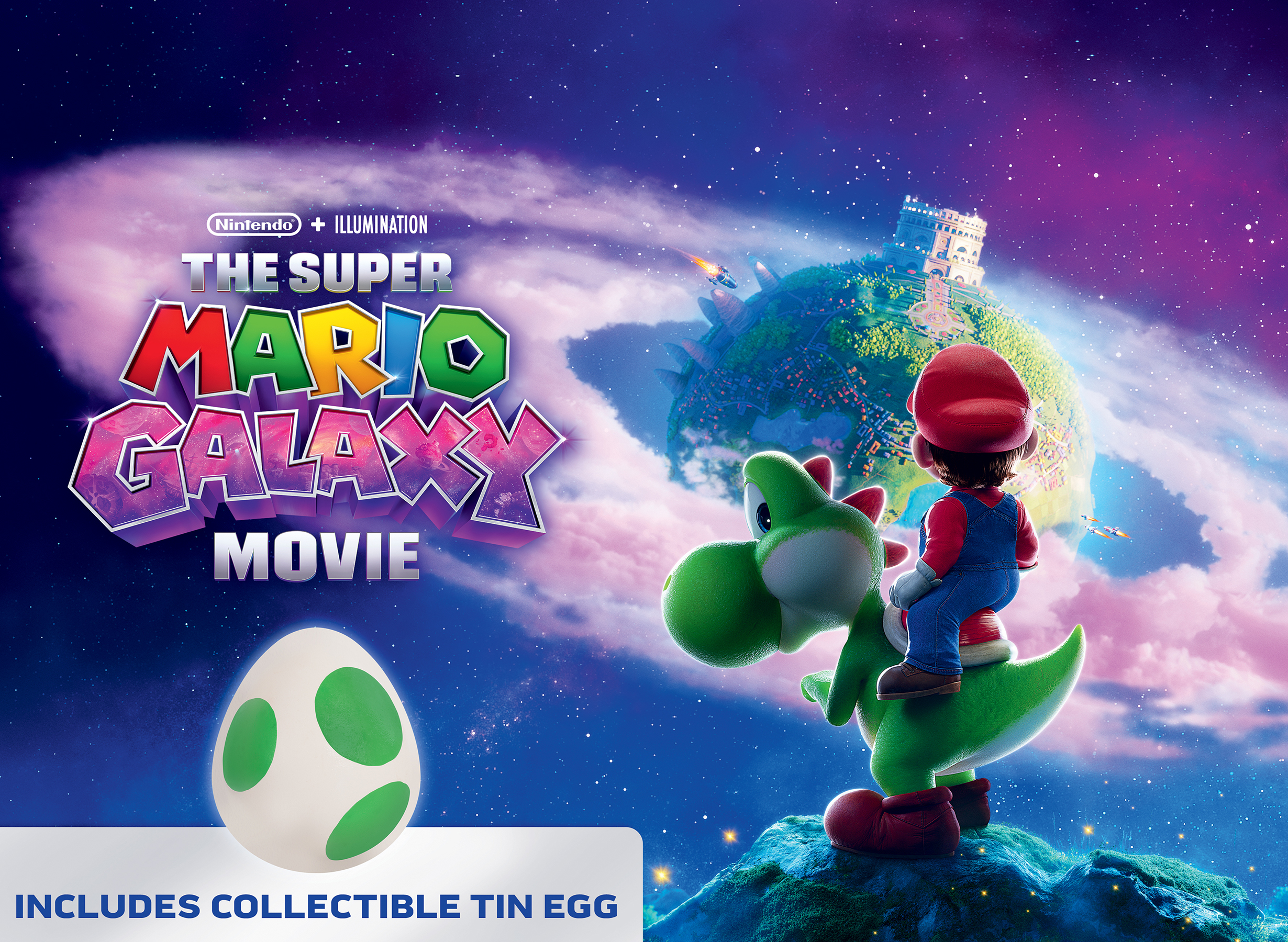 thumbnail video image 2 of The Super Mario Galaxy Movie Collectible Tin (4K Ultra HD + Blu-ray + Digital Copy) (Walmart Exclusive) , Family, Universal, 2 of 7