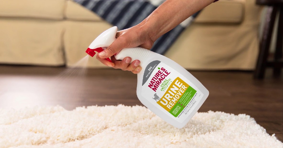 thumbnail video image 2 of Nature’s Miracle Dog Urine Remover Enzymatic Formula, for Carpet, Hard Floors, Fabric and Furniture, 24 oz., 2 of 11