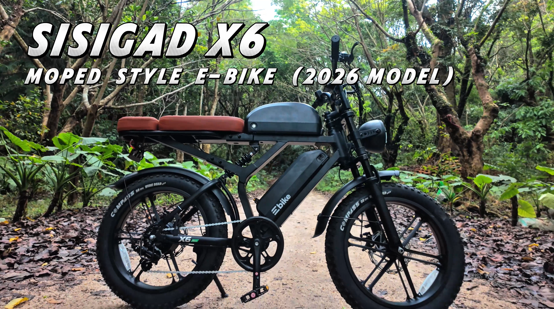 thumbnail video image 2 of Electric Bike for Adults, 20"x4.0 Fat Tire E Mountain Bicycle, Peak 1500W Motor 48V 30Ah Removable Dual Battery 7-Speed E-Bike UL2849, 2 of 10