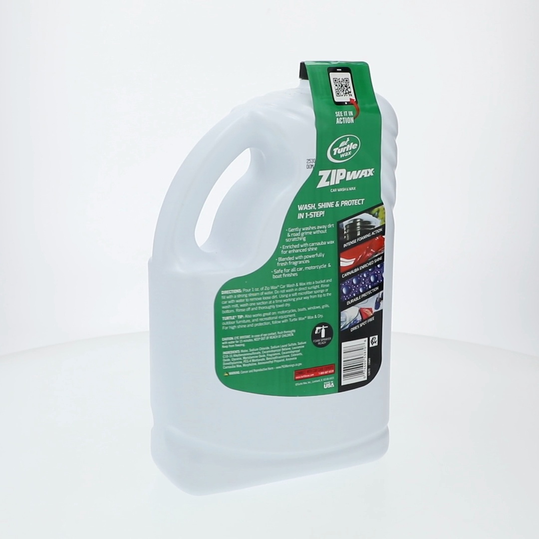 Turtle Wax 53870 Zip Wax Quick and Easy Car Wash and Wax, 100 oz