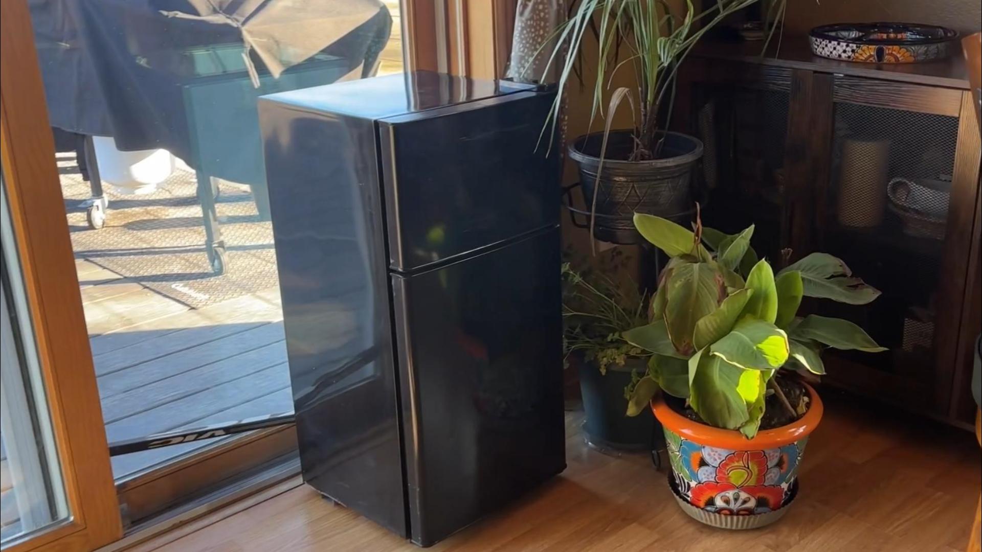 thumbnail video image 2 of DEMULLER 2.4 Cu.ft Mini Refrigerator Small Fridge with Double Door Personal Fridge Black New, 2 of 7