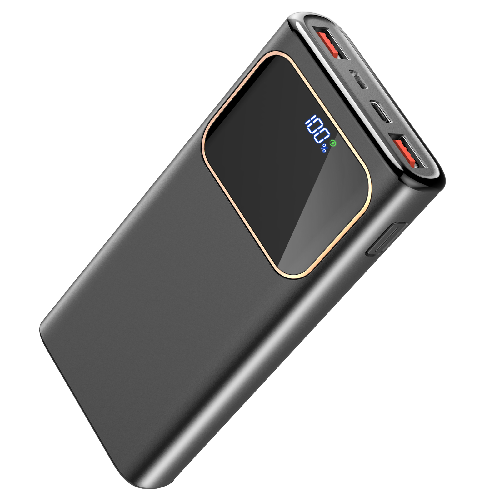 thumbnail video image 2 of Portable Charger, 10000mAh Power Bank Fast Charging, 22.5W Battery Pack with USB C/USB A Output LED Display,for iPhone 16/15/14 Series, Samsung, Google,Android,All USB Devices, 2 of 8