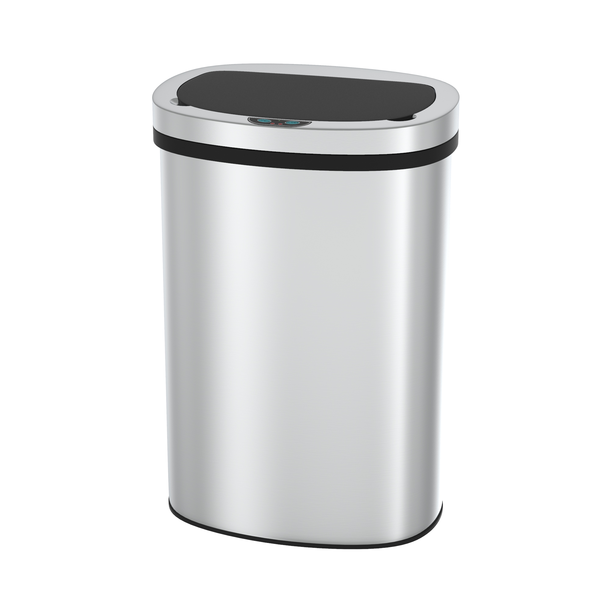 Innovaze Oval Motion Sensor Trash Can, 13.2 gal - Silver