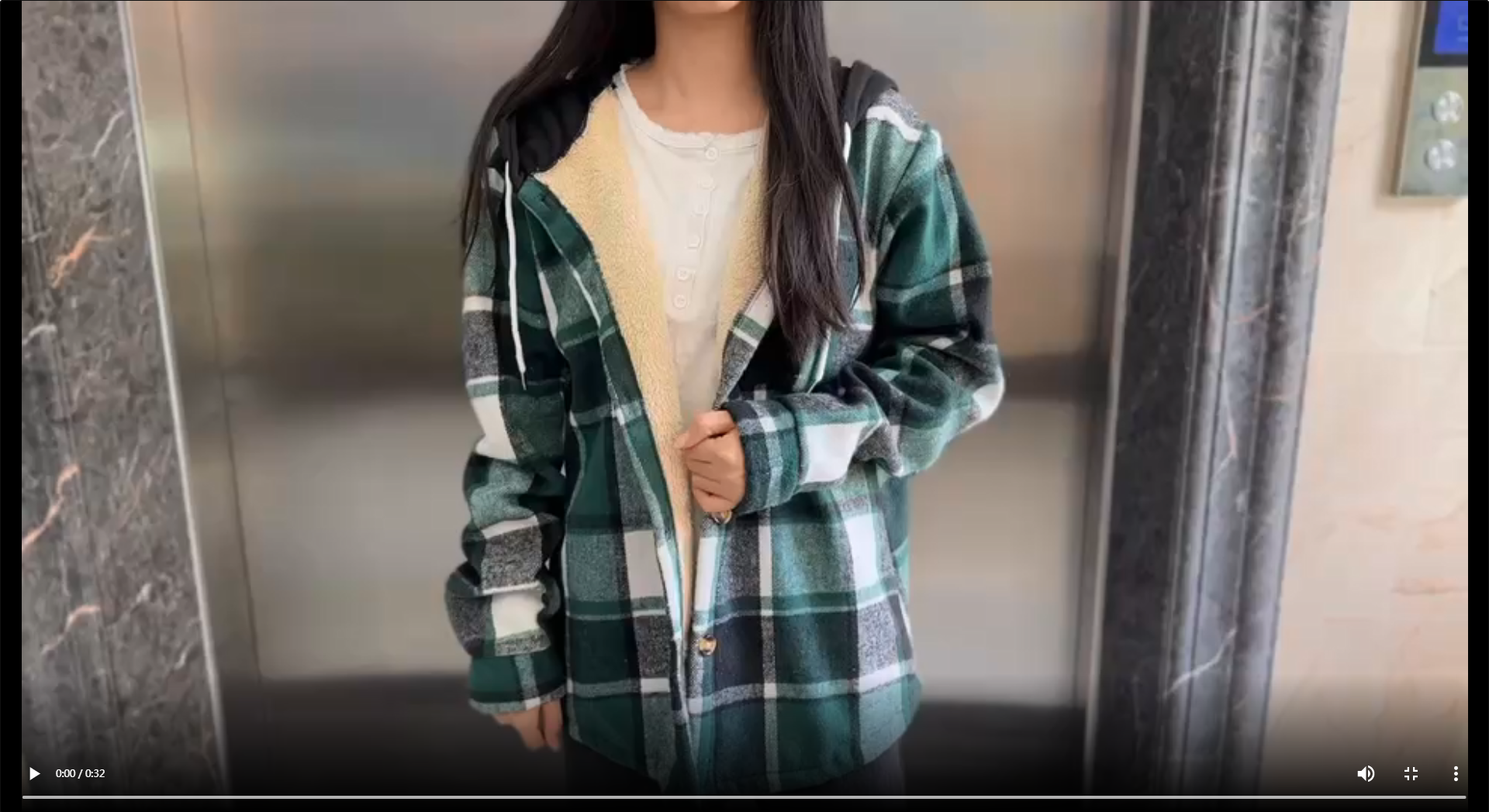thumbnail video image 2 of Women Plaid Hoodie Shirts - Women Fleece Lined Button-up Shirt Jackets - Female Winter Warm Casual Travel Long Sleeve Flannel Tops with Chest Pockets, 2 of 8