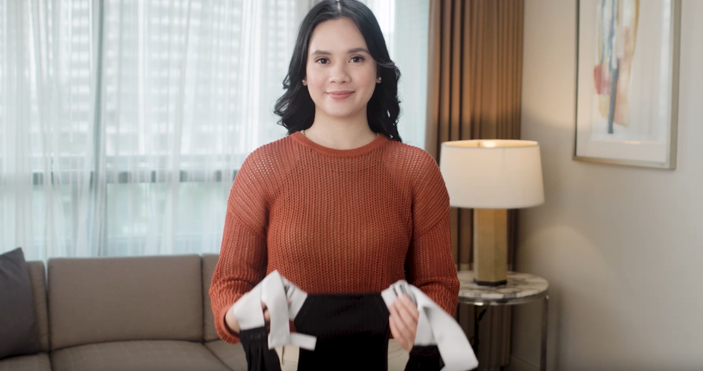 thumbnail video image 2 of BabbleRoo Baby Wrap Carrier, Ergonomic, Lightweight, Breathable Baby Sling, Black, 2 of 8