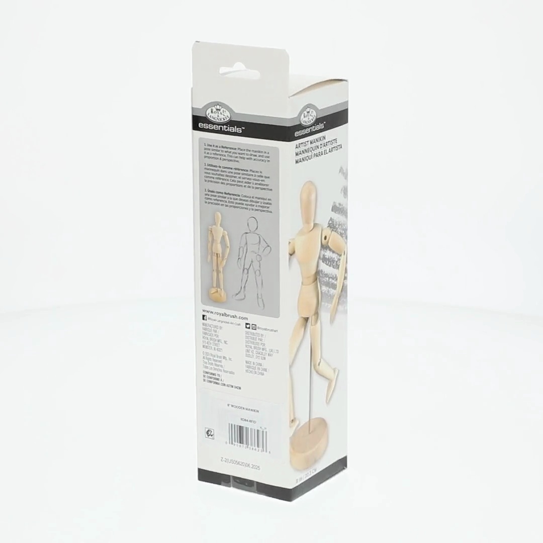 2 pack) (2 pack) Royal & Langnickel Essentials 8 inch Wood Human