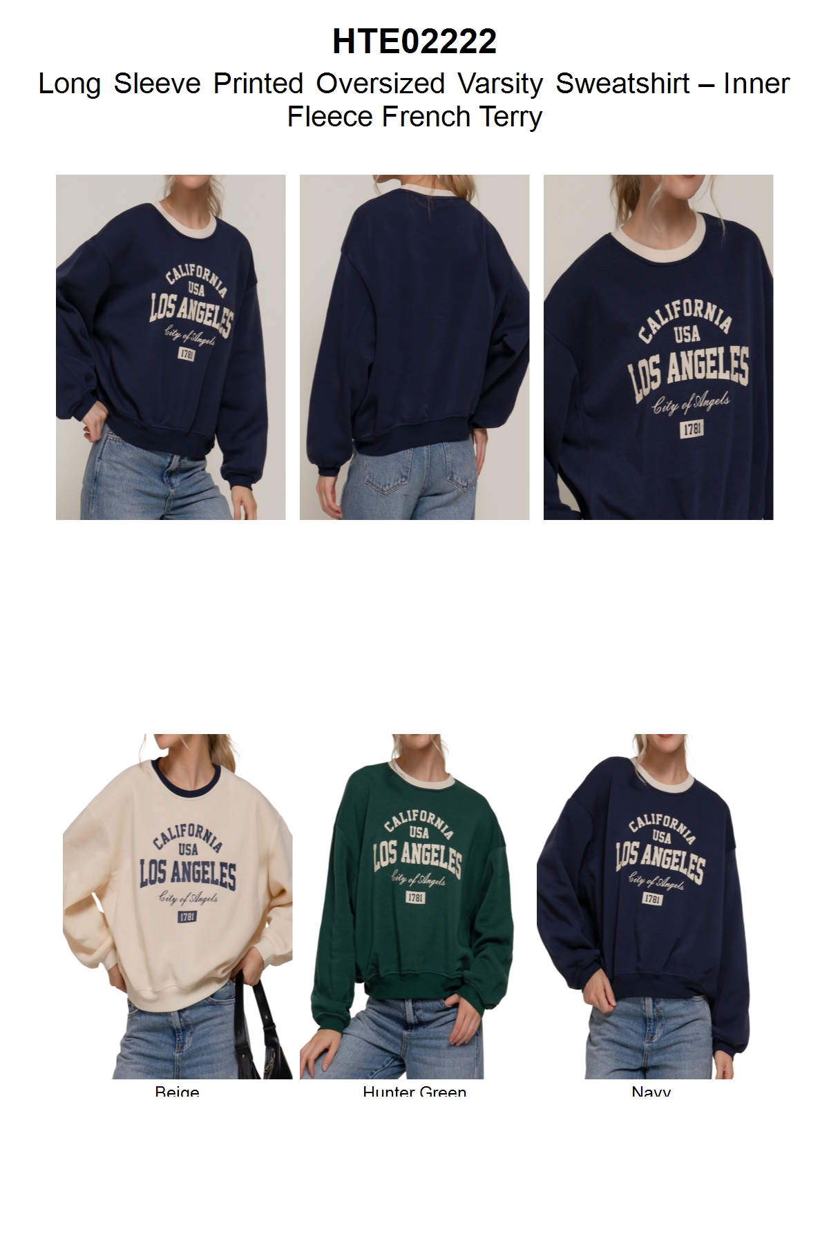 thumbnail video image 2 of FashionStream Long Sleeve Crew Neck Pullover Sweatshirt, Women's, 2 of 6