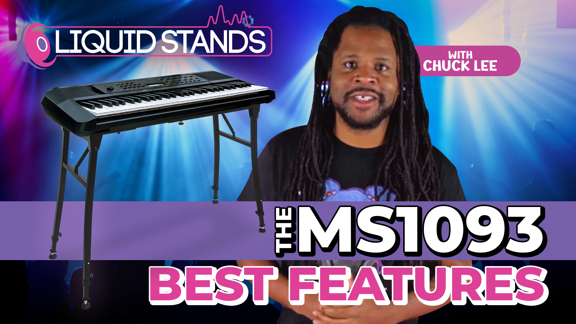 thumbnail video image 2 of Liquid Stands Collapsible Piano Keyboard Stand - Adjustable and Portable Heavy Duty Music Stand for Kids & Adults - Fits 54-88 Key Electric Digital Pianos - Sturdy Musical Keyboard Table, 2 of 8