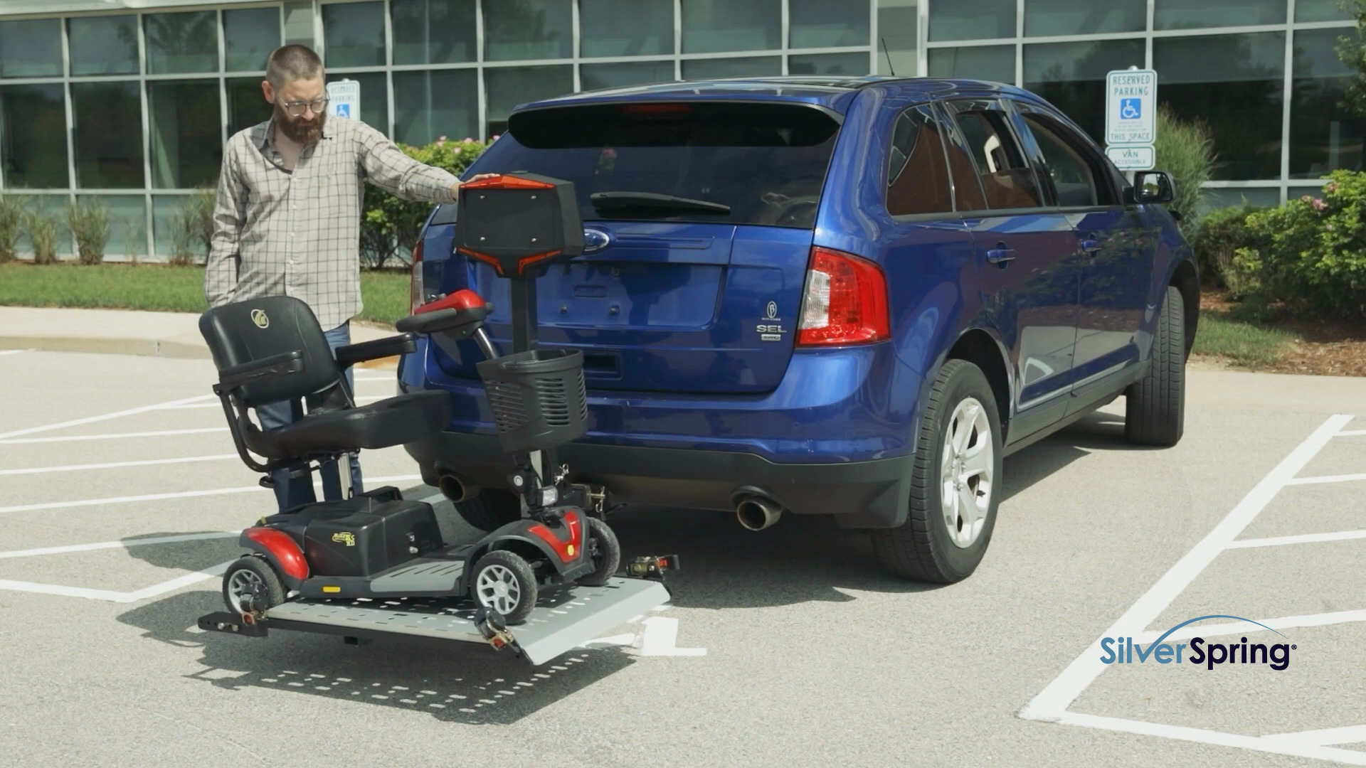 thumbnail video image 2 of Silver Spring Electric Scooter Lift & Carrier, 2 of 9