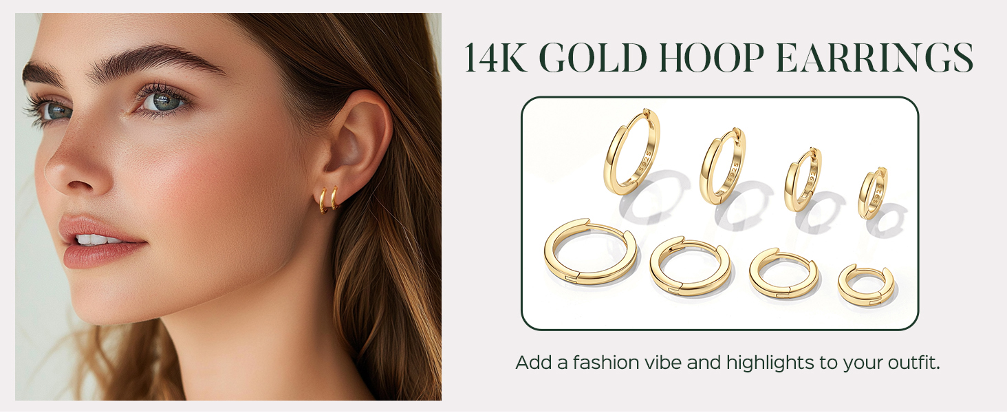 thumbnail video image 2 of ChicSilver 14K Gold Plated Huggie Hoop Earrings Small Gold Plated Huggie Earrings for Women 12MM Hoop Earrings Hypoallergenic Huggies Earrings for Women, 2 of 10