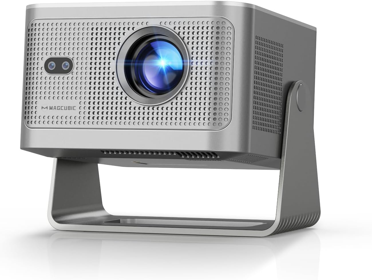 thumbnail video image 2 of Magcubic Smart Projector 4K Support, Portable Projector with Wifi and BT, TV Stick Built-in, Auto Focus & Obstacle Avoidance, 900 ANSI, Voice Control, Home Theater HY350GTV, 2 of 12