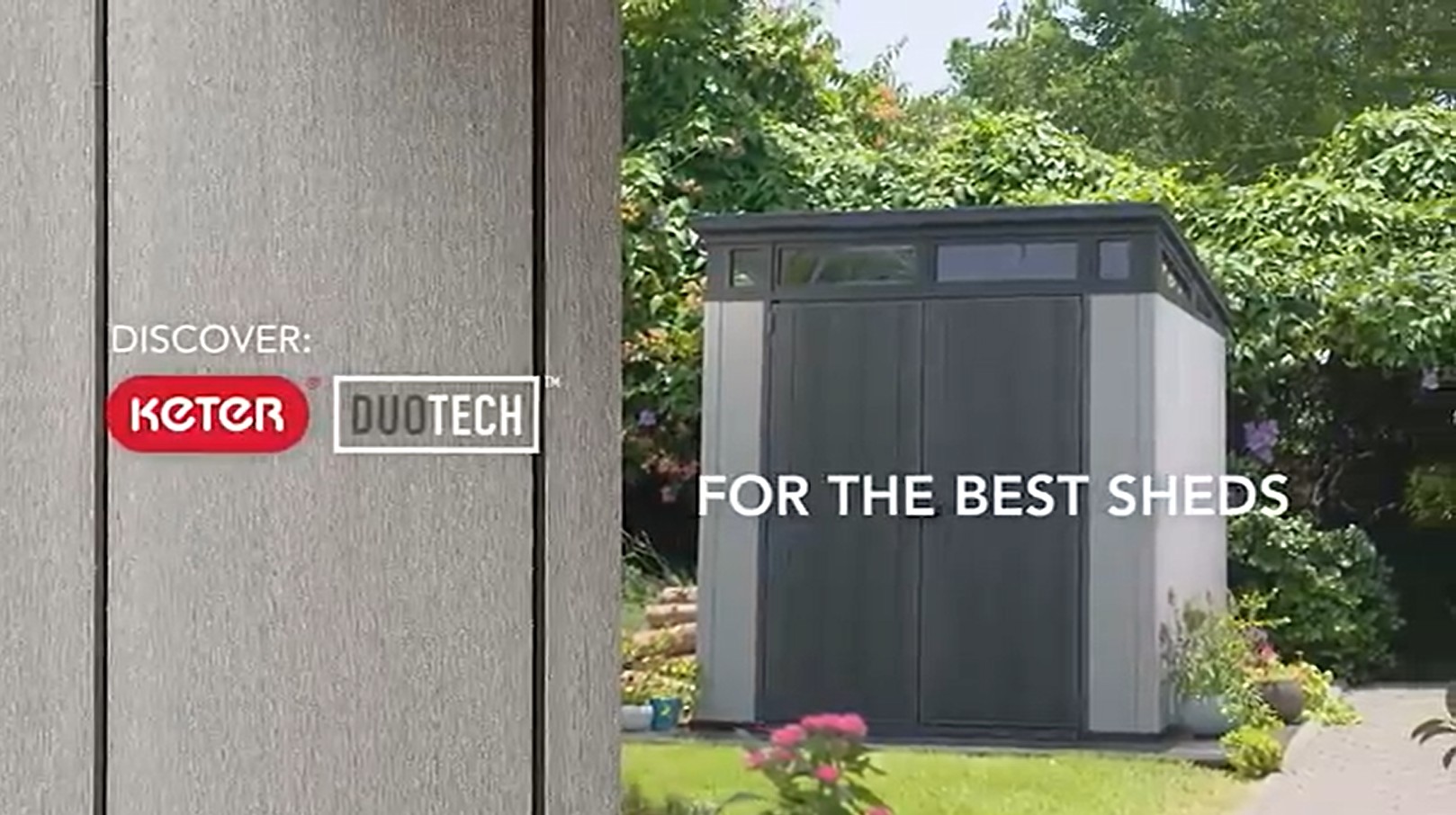 thumbnail video image 2 of Keter Outdoor Storage Shed, Durable Resin, Compact & Portable, Store-It-Out Darwin, Grey, 2 of 15